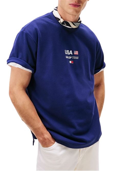 T-shirt blu in cotone Tommy Hilfiger | MW0MW41417DY4